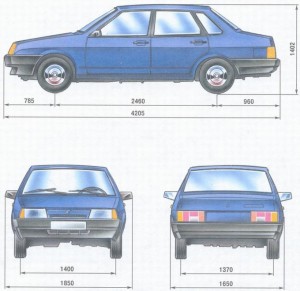 Размеры ваз 21 10